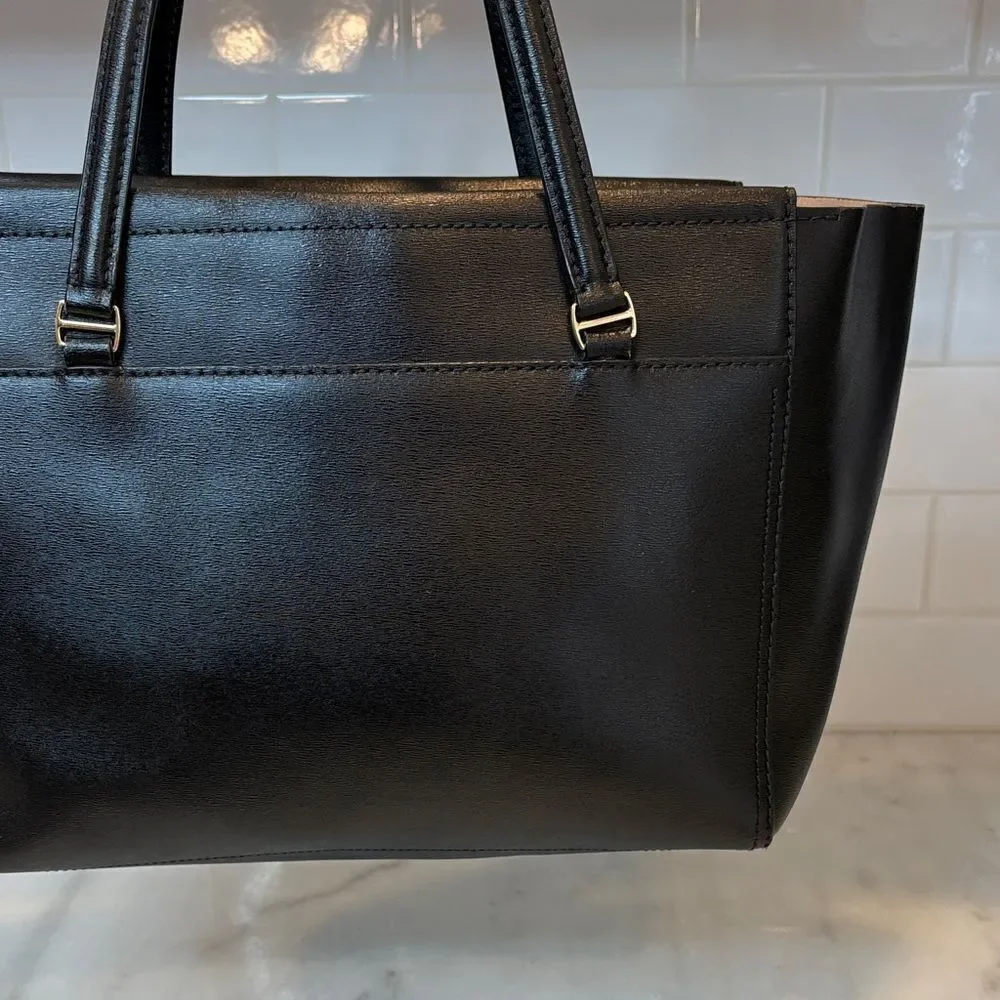 Tory Burch Bag Purse Handbag Parker Saffiano Leather Structured Tote Shoulder